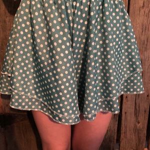 Blue and white skort